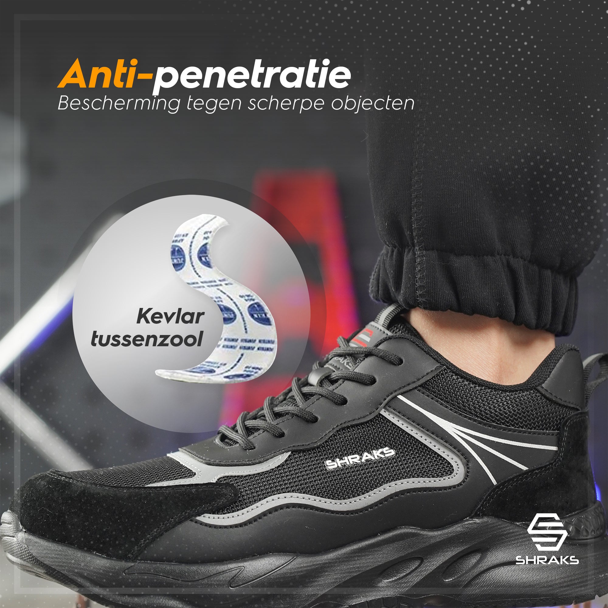 Best beoordeelde werkschoenen in de buurt tentoongesteld in de Shraks Moda winkel.